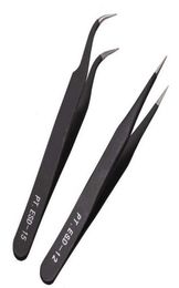 High Quality AntiAcid Steel Curved Straight Tweezers Makeup Eyelash False Eyelashes Extension Eye Lashes Styling1210481