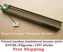 Natural Laoshan Sticks Sandal Wood Incense 205cm100 Sticks Burning time 50minute for Home SPA2649720