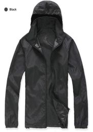 drop Summer Womens Mens Brand Rain Jacket Coats Outdoor Casual Hoodies Windproof and Waterproof Sunscreen Face Coats Blac7991176