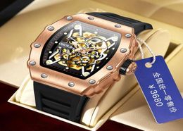 Wristwatches ONOLA Top Sports Waterproof Man Automatic Watches Clock Fashion Business Skeleton Men Mechanical3870942