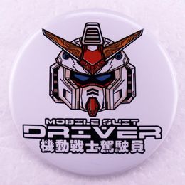 58MM japanese robot game movie tinplate brooch Cute Anime Movies Games Hard Enamel Pins Collect Cartoon Brooch Backpack Hat Bag Collar Lapel Badges