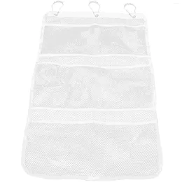 Storage Bags Childrens Toys Hanging Pouch Bag Organiser Pocket Mesh Pockets White Wall