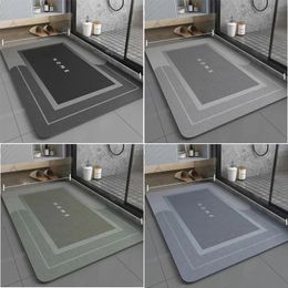 Super Absorbent Entrance Floor Mat Bathroom Non Slip Diatom Mud Carpet Shower Tub Outdoor Rugs for Home Living Room Decoration 240416