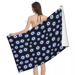 Towel Greek Amulet Evil Eye Pattern Beach Quick Dry Nazar Lucky Charm Soft Linen Microfiber Bathroom Sauna Towels