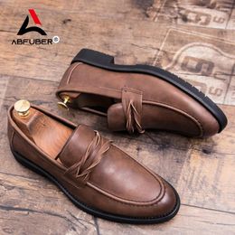 Dress Shoes Luxury Classy Leather Men Slip On Loafers Casual Driving For Going Outfits Wedding Party