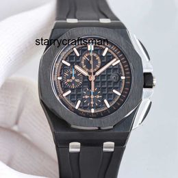 Designer Watches Chronograph Audemar Aps Mechanical Automatic Movement Watch 42mm Luminous Waterproof Rubber Fashion Business Wristwatches Montre Multicolor