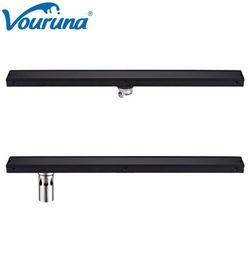 VOURUNA Matte Black 80CM Long Floor Drain Waste Bathroom Shower Grates1797433