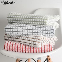 Blankets Plaid Japan Style Blanket Spring Tender Ins Fashion Fleece Bedroom Leisure Sofa Minimalist Comfortable Siesta Daily 4 Colours