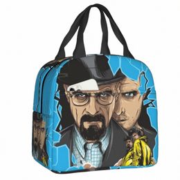 heisenberg Breaking Bad Lunch Bag Cooler Thermal Insulated Lunch Box for Women Kids Work School Travel Picnic Food Tote Bags 60hu#