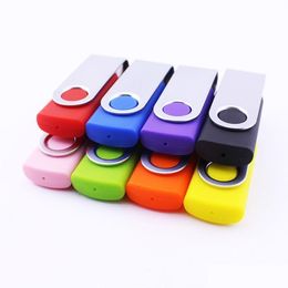 Usb Flash Drives Customized Laser Logo 100Pcs 128Mb 256Mb 512Mb 1Gb 2Gb 4Gb 8Gb 16Gb Swivel Drive Memory Pendrives Wholesales Drop De Dhvte