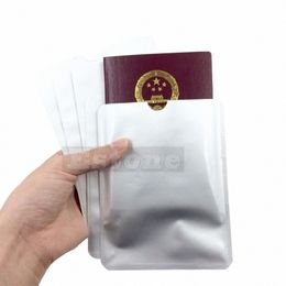 5pcs/lot Passport Secure Sleeve Holder Anti Scan RFID Blocking Protector Cover Plastic White Soft Trunk No Zipper Car Protector d4M7#