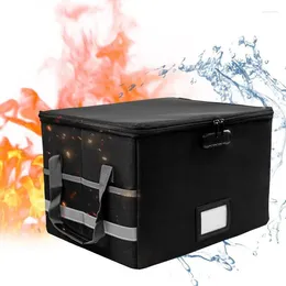 Storage Bags Fireproof File Box For Documents Portable Filing Organiser Waterproof Bag Valuable With Lock Cash