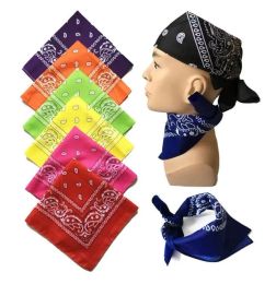 55*55 cm Paisley Bandana Doppels Seitendruck Paisley Head Wrapband Magic Stirnband Hip Hop Armband Headscarf Kerchief