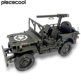 3D Puzzles Piececool Model Building Kits Willys MB SUV Metal Puzzle 3D DIY Toys Jiasaw for Teens Birthday Gift 221pcs Y240415