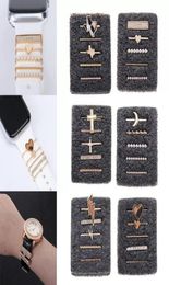 Luxury Straps Decoration For Apple Watch iWatch Galaxy Watch 4 Classic 3 band Diamond Jewellery Charms Bracelet Silicone Strap Acces7226570