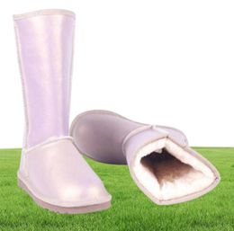 S Tasarımcı Ayakkabı Lian Kadın Kar Botları Su Geçirmez Deri Kış Sıcak Açık Uzun Botlar3294838