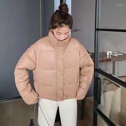 Women's Trench Coats Women Loose Cardigan Zipper Warm Coat 2024 Winter Parkas Jacket Korean-Style Long-Sleeved Stand Collar