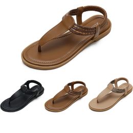 men women designer sandals summer beach slippers GAI brown black beige fashion flat comfortable flip flop womens outdoor sneakers