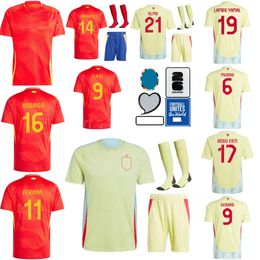 24-25 Soccer 10 Dani Olmo Jersey Euro Cup 11 Nico Williams 19 Lamine Yamal 14 Aymeric Laporte 7 Alvaro Morata 21 Mikel Oyarzabal National Team Football Shirt XiBanYa