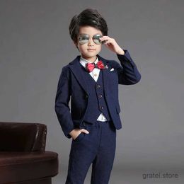 Suits Kids Wedding Suit School Children Performance Graduation Dress Top Quality Japan Boys Jacket Vest Pants Bowtie Suit Gentleman