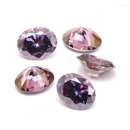 Loose Diamonds Moissanite Oval 7x9mm 2ct Royal Purple Colour VVS Grade Gems For Jewellery Making