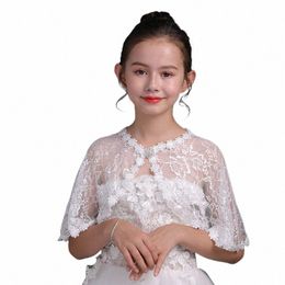 wedding Party Fr Girl Bolero Princ Dr Cape Girls Wrap Top Cover-Up Lace Children Bolero Wedding Marriage Accories 18ml#