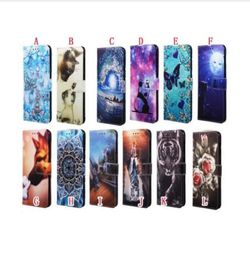 Cartoon Wallet Leather Case For Samsung A52 A72 5G A02S A12 A32 S21 Ultra 5G Flip Strap Stand Rose Flower Tiger Butterfly Phone Co1307516
