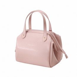 leather Insulated Lunch Bag for Women Large Capacity Waterproof Travel Lunch Dinner Bags Pink Ctainer Food Storage Bags z82i#