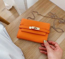 whole women handbag Street trend leather chain bag fashion multifunctional leatheres short wallets multi Card Leathers Fashio4034704