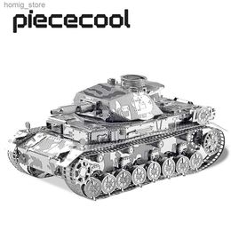 3D Puzzles Piececool Model Building Kits IV Tank 3D Metal Puzzle Jigsaw DIY Toys for Teen Brain Teaser Y240415