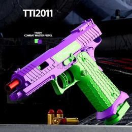 Gun Toys Mini 3d Model Toy 1911 Gun Pistols For Boys Kids Bullets No Fire Rubber Band Launcher Gift Print Gravity Cub 240416