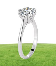 sterling silver product in love with single bell women039s exaggerated large 2 CT simulation diamond ring showing off two CT d1115116