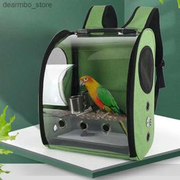 Cat Carriers Crates Houses Transparent Pet Transport Carryin Carrier Ba Pet Space Capsule Bird Backpack for Parrots Hih Quality Travel Window L49