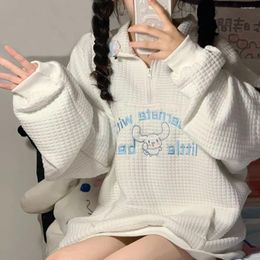 Clothing Sets Cinnamon Embroidered Sweater Girl Autumn And Winter Long Sleeve Loose Coat Undershirt Wrap