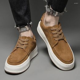 Casual Shoes Men Fashion Trends Suede Leather Oxford Slip-on Light Comfortable Flats Outdoor Walk Sneakers Daily Commute