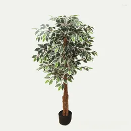 Decorative Flowers European Style Simulation Banyan Tree Potted Landscape False Green Plants