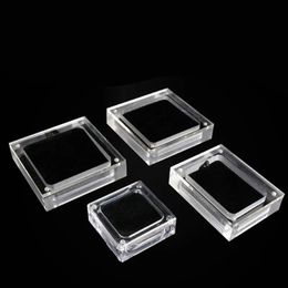 Transparent acrylic display stand Jewellery display box pendant necklace display stand transparent bottom support base TH50a