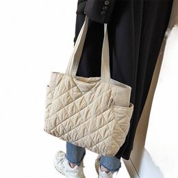 women Down Satchel Bag Padded Hobo Handbag Sling Bag Large Capacity Diamd Quilted Tote Bag Padding Shoulder Shop 36kG#