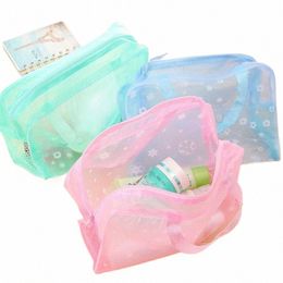 creative Translucent Waterproof Cosmetic Bag Portable Travel W Bag Bathroom W Kit Toothbrush Pouch Organiser Makeup Case F10f#