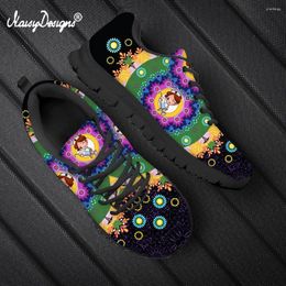 Casual Shoes Noisydesigns Mesh Nursing Cute Cartoon Mandala Brand Design Breathable Women Footwear Zapatos De Mujer 2024