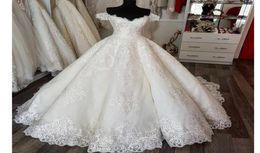 Elegant Short Sleeves Wedding Dress With Appliques Sweetheart Open Back Tulle Long Wedding Gowns 2017 Custom Made Glamorous Bridal7200615