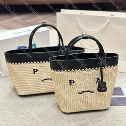 Bamboo Shopping Bags Designer Womens Woven Shoulder Bag Large Capacity Straw Handbag Summer Travel Beach Bag Fashion Tote Bags