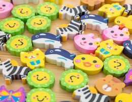 Whole Creative Cartoon Eraser Colourful Animal Plant Eraser Primary School Cute School Supplies Gift Stationery Set5157034