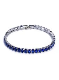 Luxury 4mm Cubic Zirconia Tennis Bracelets Iced Out Chain Crystal Wedding Bracelet For Women Men Gold Silver Bracelet Jewelry759532909594
