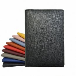 100% Genuine Leather Passport Holder Soft Candy Colour Case Cow Leather Cover For The Passport Wallet d2Dk#