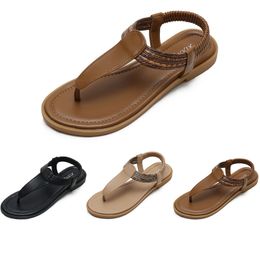 men women designer sandals summer beach slippers GAI beige fashion flat comfortable flip flop womens outdoor sneakers