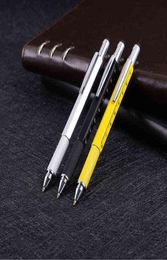 Semi 50pcs Metal Scale Ruler Pen with Level Tool Screwdriver Multifunctional Ballpoint9833432