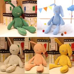 2024 Stock Cute Cartoon Rabbit Doll Newborn Comfort Doll Stupid Cute Plush Toy Doll
