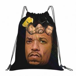 ice Cubes In Ice T Drink Parody Drawstring Bags Gym Bag Gym Training Gym Tote Bag Large Capacity L8Lc#