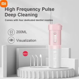 Products Xiaomi Mijia Portable Rrigator USB Rechargeable Water Flosser Water Jet Mouth Washing Machine Low Noise 4 Modes Teeth Cleaner